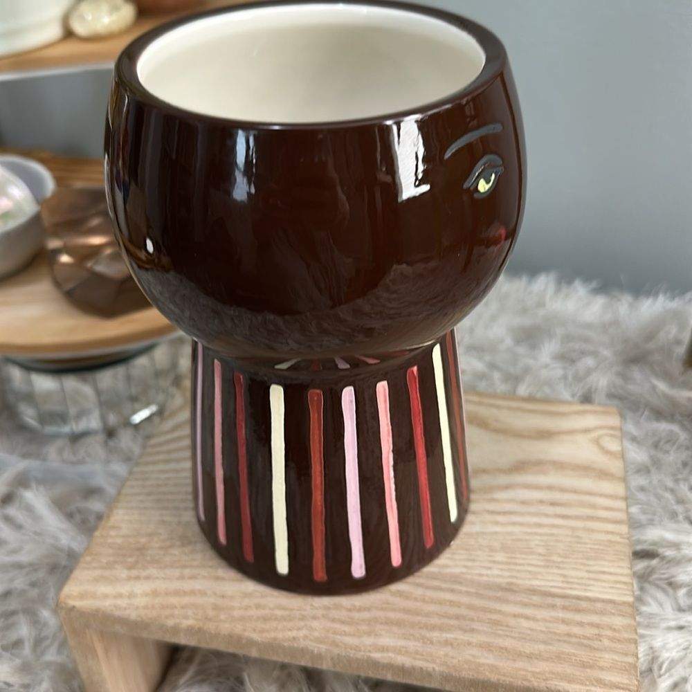 Target Threshold Brown Ceramic Face Planter 2024 New With Tags‎ See Description* - Picture 11 of 17